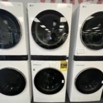 Single Unit Front Load LG WashTower with Center Control 4.5 cu. ft. Washer and 7.4 cu. ft. Electric Dryer