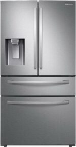 Samsung - 28 cu. ft. 4-Door French Door Smart Refrigerator with FlexZone Drawer - Stainless Steel