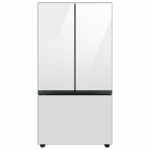 Samsung - BESPOKE 30 cu. ft. French Door Smart Refrigerator with AutoFill Water Pitcher - White Glass